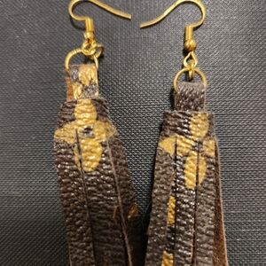 Originally handcrafted LV earrings